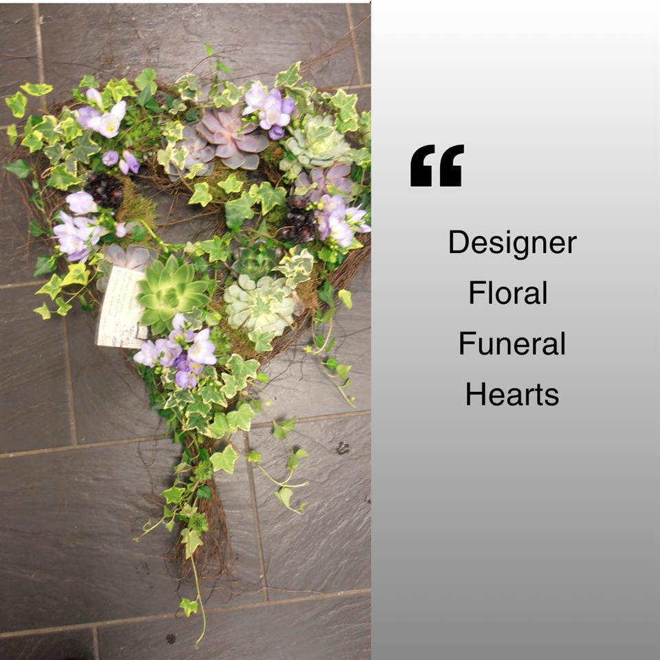 Designer Floral funeral Hearts